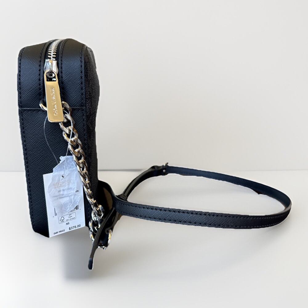 NWT!! Michael Kors Large Black Crossbody Bag 35H9STTC3B-001 Retail $378 Jet Set - Picture 4 of 8